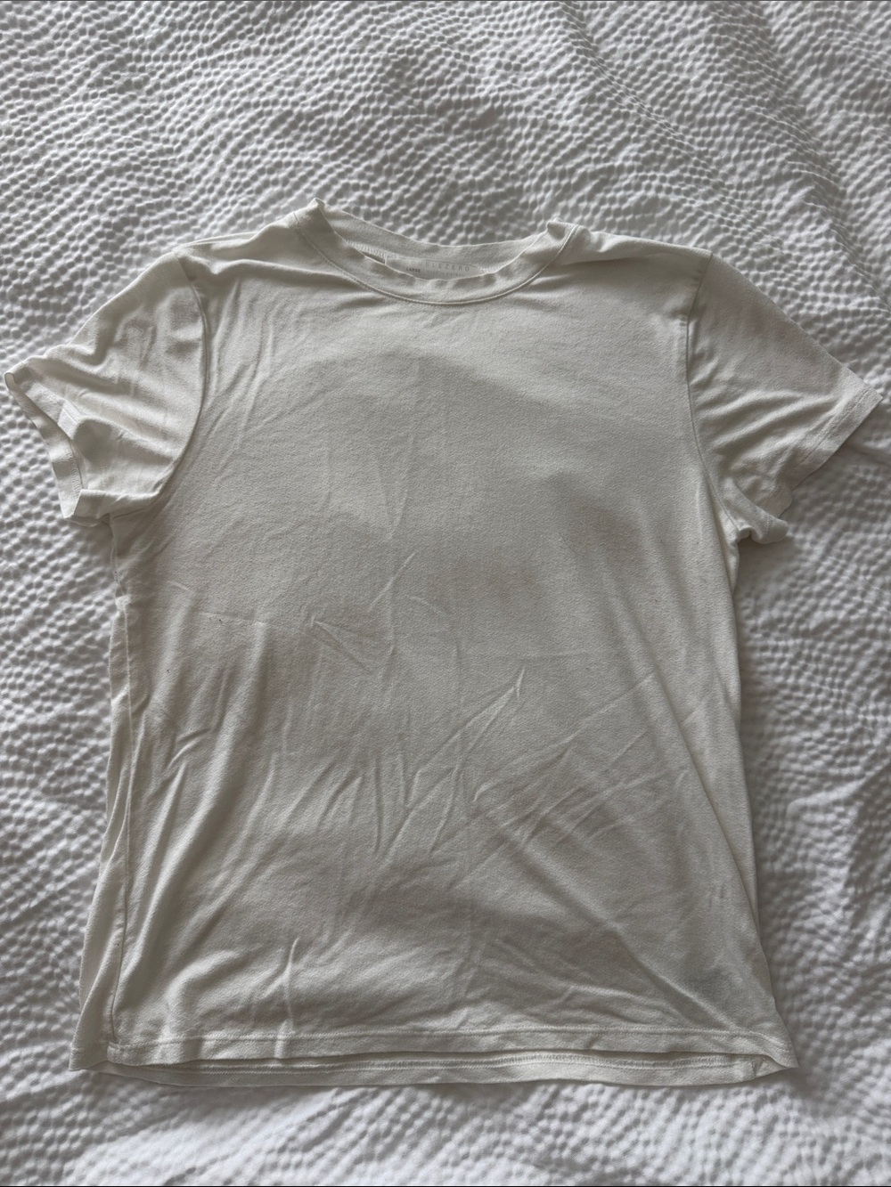 Double Zero Cream Crewneck Short Sleeve Tee
